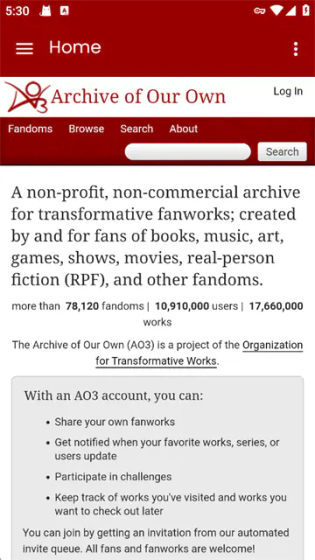 Ao3阅读器 - 专注同人小说的阅读工具 Hero图